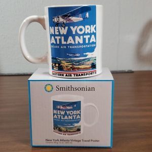 Vandor Smithsonian New York Atlanta Vintage Travel Poster 12 Oz. Ceramic Mug Box